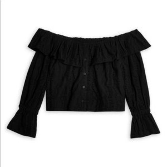 Topshop Cropped Blouse - Picture 4 of 4